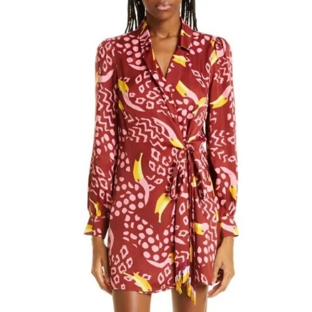 FARM RIO Toucanissimo Long Sleeve Print
Wrap DressNWT sized